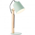Stolní lampa SWIVEL zelená + dřevo