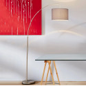 Oblouková stojací lampa CLARIE šedá