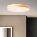 Stmívatelné LED svítidlo SLIMLINE DŘEVO průměr 49cm, RC, CCT, Night Light