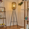 Stojanová lampa trojnožka WOODROW ratan
