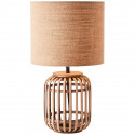 Stolní lampa WOODROW textilní stínidlo + bambus