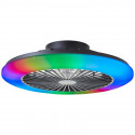 Stmívatelné LED svítidlo SALERNO ČERNÉ & reverzn VENTILÁTOR + funkce LED