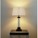 Stylová stolní lampa PEDESTAL černá + čiré sklo