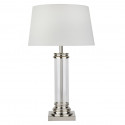 Stylová stolní lampa PEDESTAL SATIN + čiré sklo