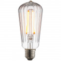 Skleněná LED žárovka E27 ST64 Filament EDISON čirá