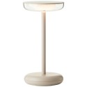 Venkovní stolní lampa AKU NEVIO taupe USB-C