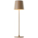 Venkovní AKU stolní lampa KAAMI cappuccino USB-A