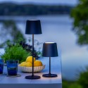 Venkovní AKU stolní lampa KAAMI černá USB-C