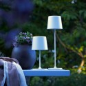 Venkovní AKU stolní lampa KAAMI bílá USB-C