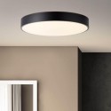 Stmívatelné LED svítidlo SLIMLINE černé, průměr 50cm, RC, CCT, Night Light