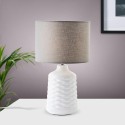Stolní keramická lampa ILYSA BÍLO-ŠEDÁ