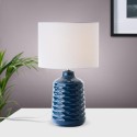 Stolní keramická lampa ILYSA MODRO-BÍLÁ
