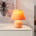 Keramická stolní lampa  PRIMO broskvová
