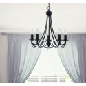 Závěsný pětiramenný lustr MAYPOLE černý