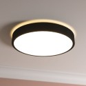Stmívatelné stopní LED svítidlo FILIZ 24W černá textilie, průměr 39cm