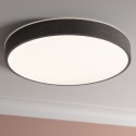Stmívatelné LED svítidlo FILIZ šedá textilie průměr 49cm, RC, CCT, Night Light