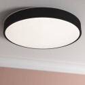 Stmívatelné LED svítidlo FILIZ černá textilie průměr 49cm, RC, CCT, Night Light