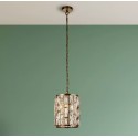 Závěsné glamour svítidlo BIJOU patina, průměr 22cm