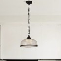 Závěsné svítidlo BISTRO černé mat, čiré sklo