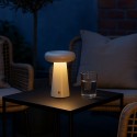 Venkovní AKU stolní lampa MUFFIN béžová  USB-A