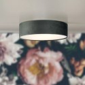 Stropní sametový lustr VELVET ŠEDÝ, průměr 38cm