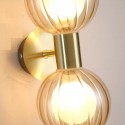 Dvojité nástěnné svítidlo LUMINSPHERE zlaté IP44