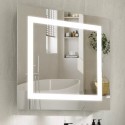 Obdélníkové zrcadlo s LED osvětelním MIRROR IP44, spínač