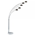 Stojací oblouková lampa GIRAFFE černé sklo, mramor