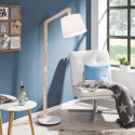 Stojací lampa CARLYN světlé dřevo