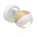 Nástěnné LED svítidlo SCAN bílé + dřevo