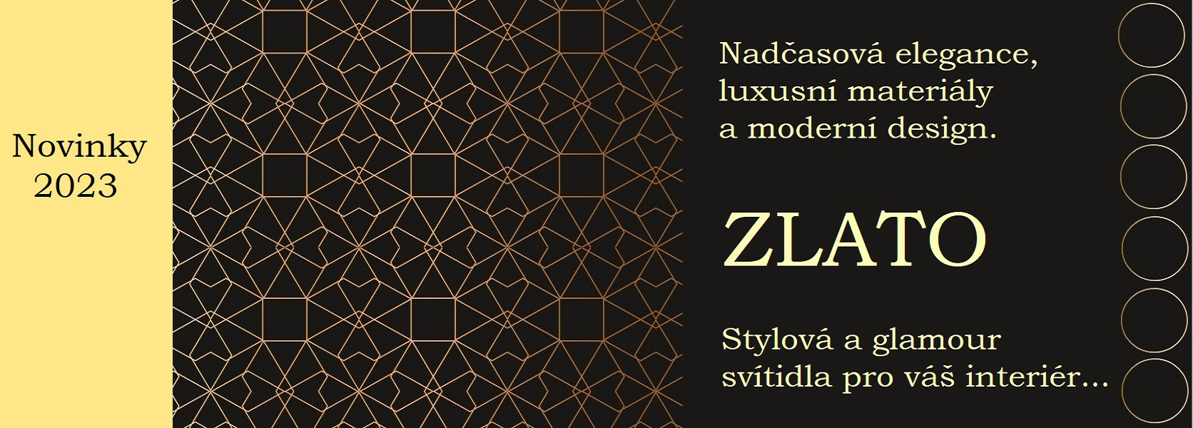 Luxusní a glamour zlatá svítidla